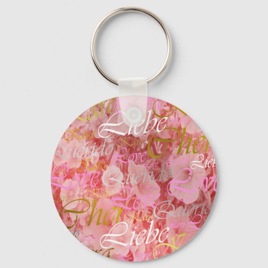 Liefde, liebe, kara, cher, käre, querido, text, ro sleutelhanger (Voorkant)