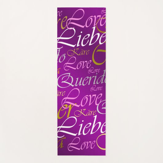 Liefde, liebe, kara, cher, käre, querido, text, ro yogamat (Voorkant)