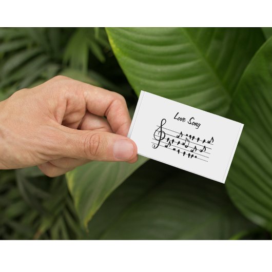 Liefde liedjes, vogels tussen muzikale noten