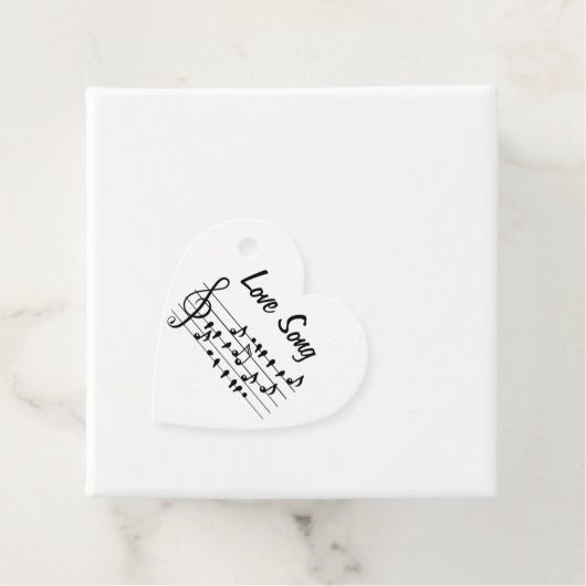 Liefde liedjes, vogels tussen muzikale noten bedankjes labels (In situ)