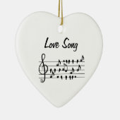 Liefde liedjes, vogels tussen muzikale noten keramisch ornament (Rechts)