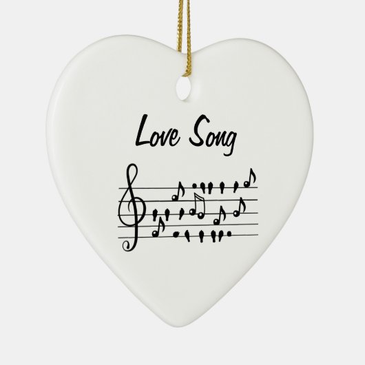 Liefde liedjes, vogels tussen muzikale noten keramisch ornament (Rechts)