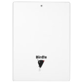 Liefde liedjes, vogels tussen muzikale noten klembord (Achterkant)