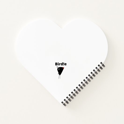 Liefde liedjes, vogels tussen muzikale noten notitieboek (Achterkant)