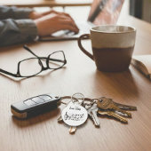 Liefde liedjes, vogels tussen muzikale noten sleutelhanger