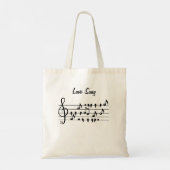 Liefde liedjes, vogels tussen muzikale noten tote bag (Achterkant)