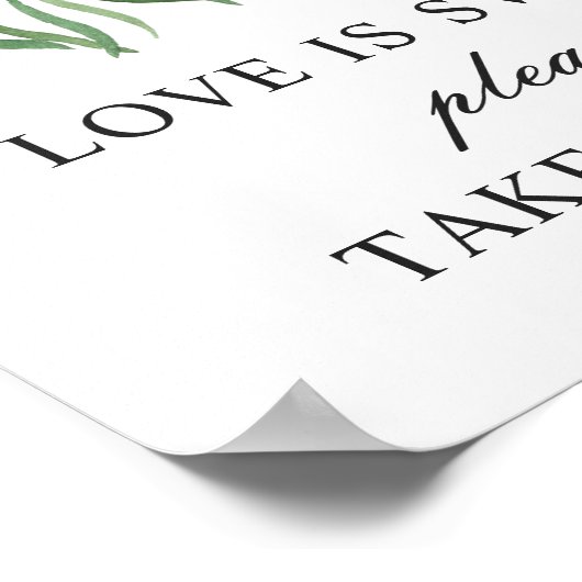 Liefde lief neemt een traktatie. Tropische bruinbr Poster (Hoek)