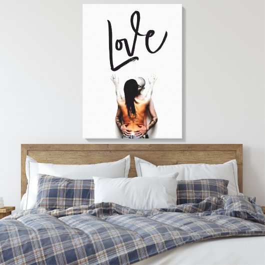 Liefde - Liefde Canvas Afdruk (Insitu (Slaapkamer))