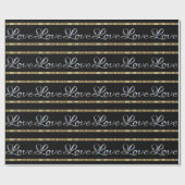 Liefde Liefde Elegant Designer Cadeaupapier (Vlak)