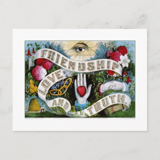 Liefde, liefde en waarheid (1874) briefkaart (Voorkant)