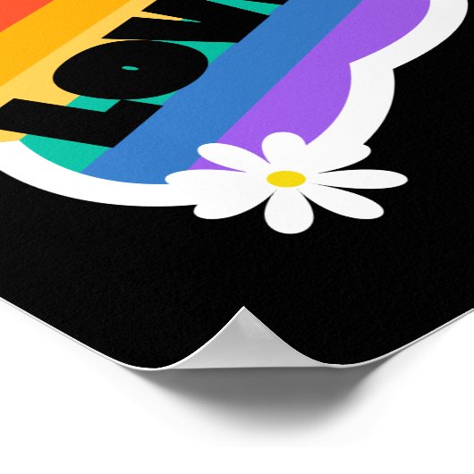 Liefde. Liefde is liefde. LGBT+Pride. Regenboog. Poster (Hoek)