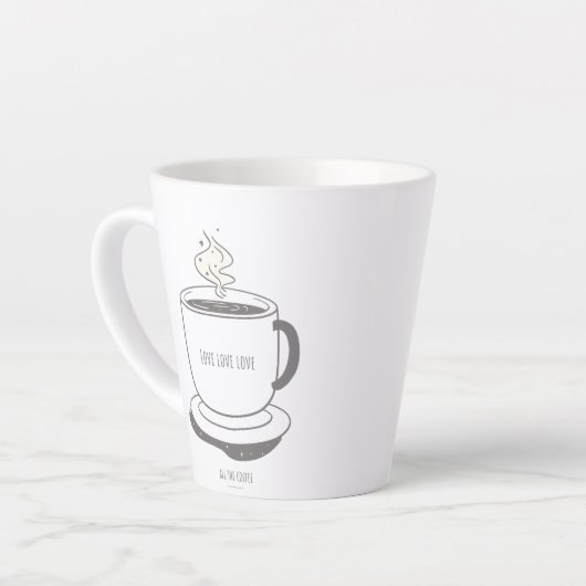 Liefde Liefde Liefde Alle Koffie Latte Mok (Linkerhoek)
