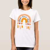 LIEFDE LIEFDE LIEFDE BOHO REGENBOOG EN HARTEN DESI T-SHIRT (Voorkant)