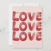 Liefde Liefde Liefde Gelukkig Valentijnsdag Kaart  (Voorkant)