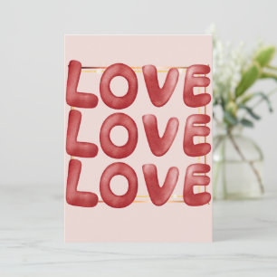 Liefde Liefde Liefde Gelukkig Valentijnsdag Kaart 