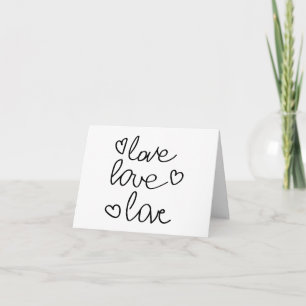 Liefde, Liefde, Liefde in Messy Cursive Schrijven Kaart