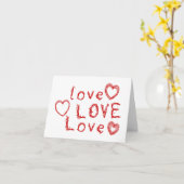 Liefde, Liefde, Liefde in Messy Schrijven GEPERSON Kaart (Gele Bloem)