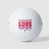 Liefde Liefde Liefde Je Romantisch Hart Golfballen (Voorkant)