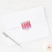 Liefde Liefde Liefde Je Romantisch Hart Hart Sticker (Envelop)