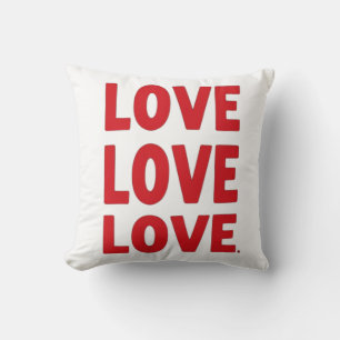 Liefde Liefde Liefde – Krachtige Valentijn Typogra Kussen