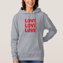 Liefde Liefde Liefde – Krachtige Valentijnstypogra Hoodie