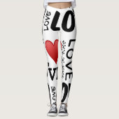 Liefde, liefde, liefde leggings (Voorkant)