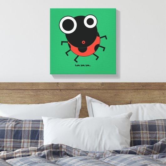 Liefde, liefde, liefde – Michele Moses Canvas Afdruk (Insitu (Slaapkamer))