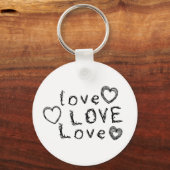 Liefde, liefde, liefde sleutelhanger (Voorkant)