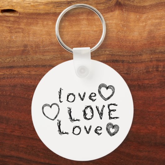 Liefde, liefde, liefde sleutelhanger (Voorkant)