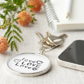 Liefde, liefde, liefde sleutelhanger (Zijkant)