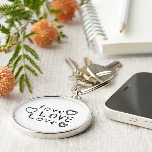 Liefde, liefde, liefde sleutelhanger (Zijkant)