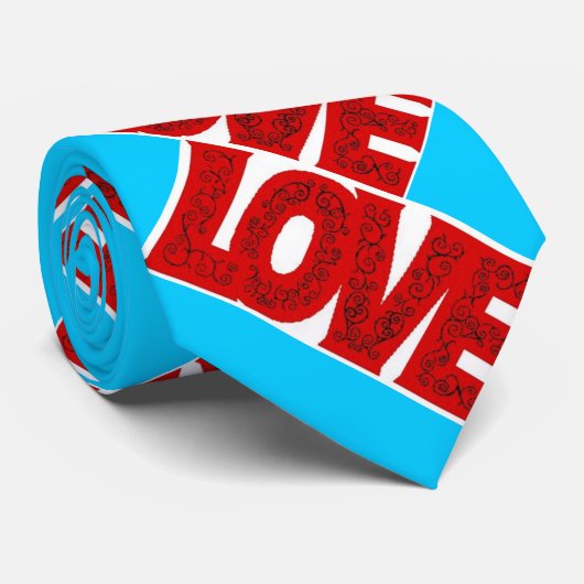 Liefde, liefde, liefde stropdas (Opgerold)