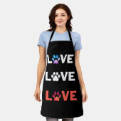 Liefde Liefde Liefde Tshirt Design Schort (Gedragen)