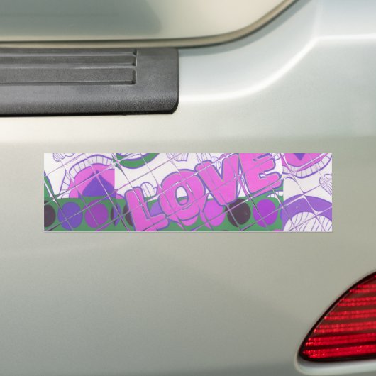 Liefde lieflijk hartgevoel met hart en ziel bumpersticker (Op auto)