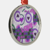 Liefde lieflijk hartgevoel met hart en ziel metalen ornament (Rechts)