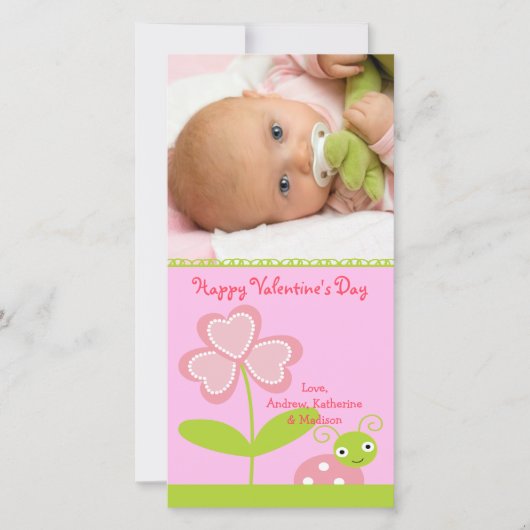 Liefde Lieveheersbeestje Valentijnsdag Feestdagenkaart (Voorkant)