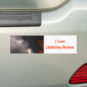 Liefde Lightning Stormen Bumpersticker (Op auto)
