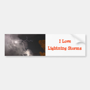 Liefde Lightning Stormen Bumpersticker