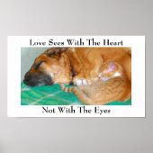 Liefde lijkt met het hart, niet met de ogen poster (Voorkant)