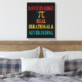 Liefde lijkt op echte irrationele en nooit eindige canvas afdruk (Insitu (Slaapkamer))