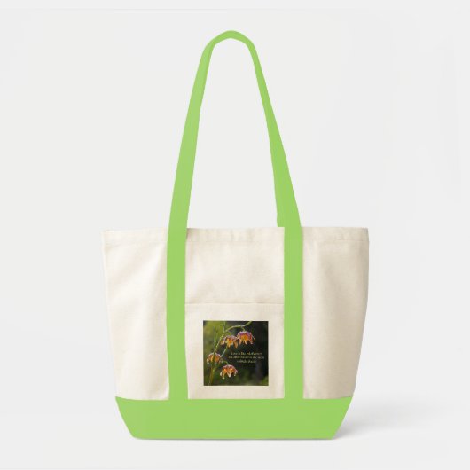 Liefde lijkt op Wildbloemen Poem Leopard Lily Tote Bag (Voorkant)