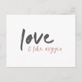 Liefde lijkt op zuurstof | Modern Sweet Romantic o Briefkaart