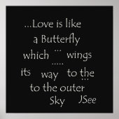 Liefde lijkt wel een Butterfly Shortliving Love Qu Poster (Voorkant)