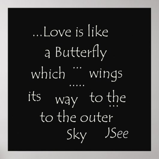 Liefde lijkt wel een Butterfly Shortliving Love Qu Poster (Voorkant)
