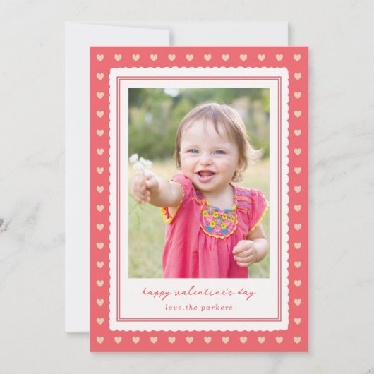 Liefde Lijst Valentijnsdag fotokaart Feestdagenkaart (Voorkant)