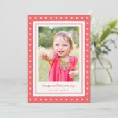 Liefde Lijst Valentijnsdag fotokaart Feestdagenkaart (Staand voorkant)