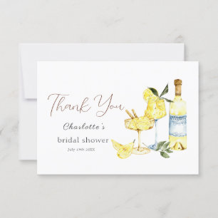 Liefde Limoncello Cocktail Bruiloftsborrel Bedankkaart
