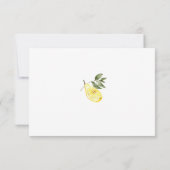 Liefde Limoncello Cocktail Bruiloftsfeest Bedankkaart (Achterkant)