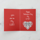 Liefde Lioness Locket (rood) Valentijnse kaart (Binnen)