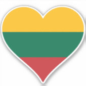 Liefde Litouwen Vlag Sticker (Voorkant)
